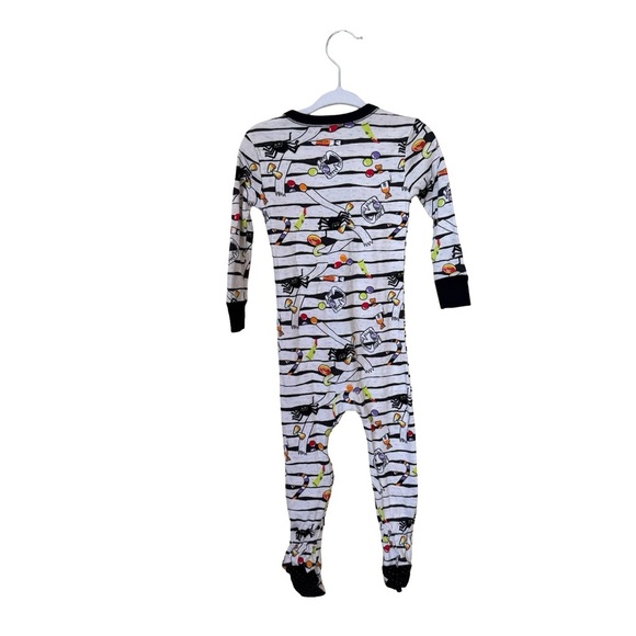 Old Navy Kids Halloween Candy Corn Spider Footie Pajama 18-24 Months - Picture 6 of 6